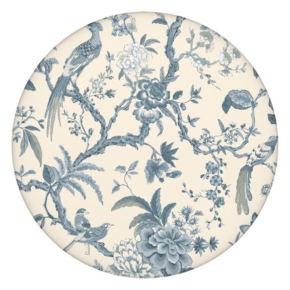 Fitted Tablecloth Round Waterproof Botanical Floral Table Cover with Elastic Edge, Backed Tablecloth for Farmhouse Patio Spring Picnic