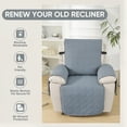 thumbnail image 5 of UPONRAY Waterproof & Non Slip Recliner Chair Covers with Pocket, Washable Reclining Chair Cover Furniture Protector for Kids, Pets(28 Inche,Grayish Blue), 5 of 7
