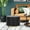 Black-600, variant on Kevinplus Black Coffee Table with Gold Rim Bottom End Table Round Wood Side Table for Living Room Bedroom