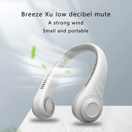 

Portable Neck Fan Hands Free Bladeless Mini Fan with 360°Cooling Airflow Gray