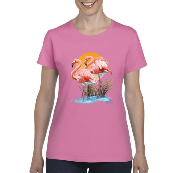NIB - Women's T-Shirt Short Sleeve - Flamingo