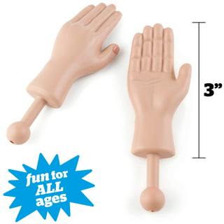 Tiny Hands 4.5-Inch Novelty Toys | Beige Left and Right Hands | Plastic  Hand Puppets with Holding Sticks | Funny Gag Gifts, Figures for Imaginative