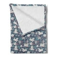 thumbnail image 2 of Floral Soft Flannel Fleece Throw Blanket, Neat Floral Pattern Soft Tones Leaves Spring Romance Ornaments Print, Cozy Plush for Indoor and Outdoor Use, 60" x 80", Purpleblue Multicolor, by Ambesonne, 2 of 5