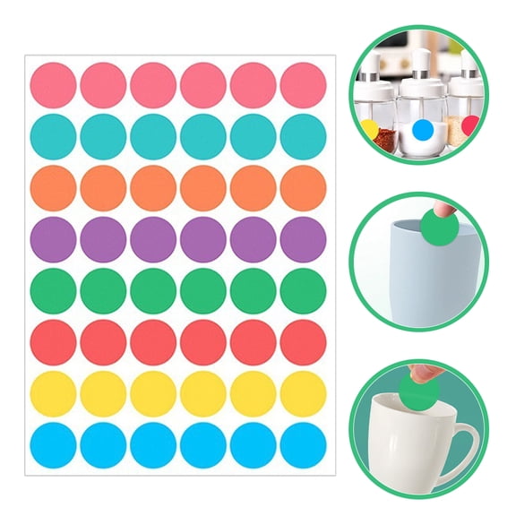 LIFKOME 10 Sheets Multi-Purpose Self-Adhesive Printable Round Label Stickers, Blank Mailing Sticker Labels for Organizing and Crafting