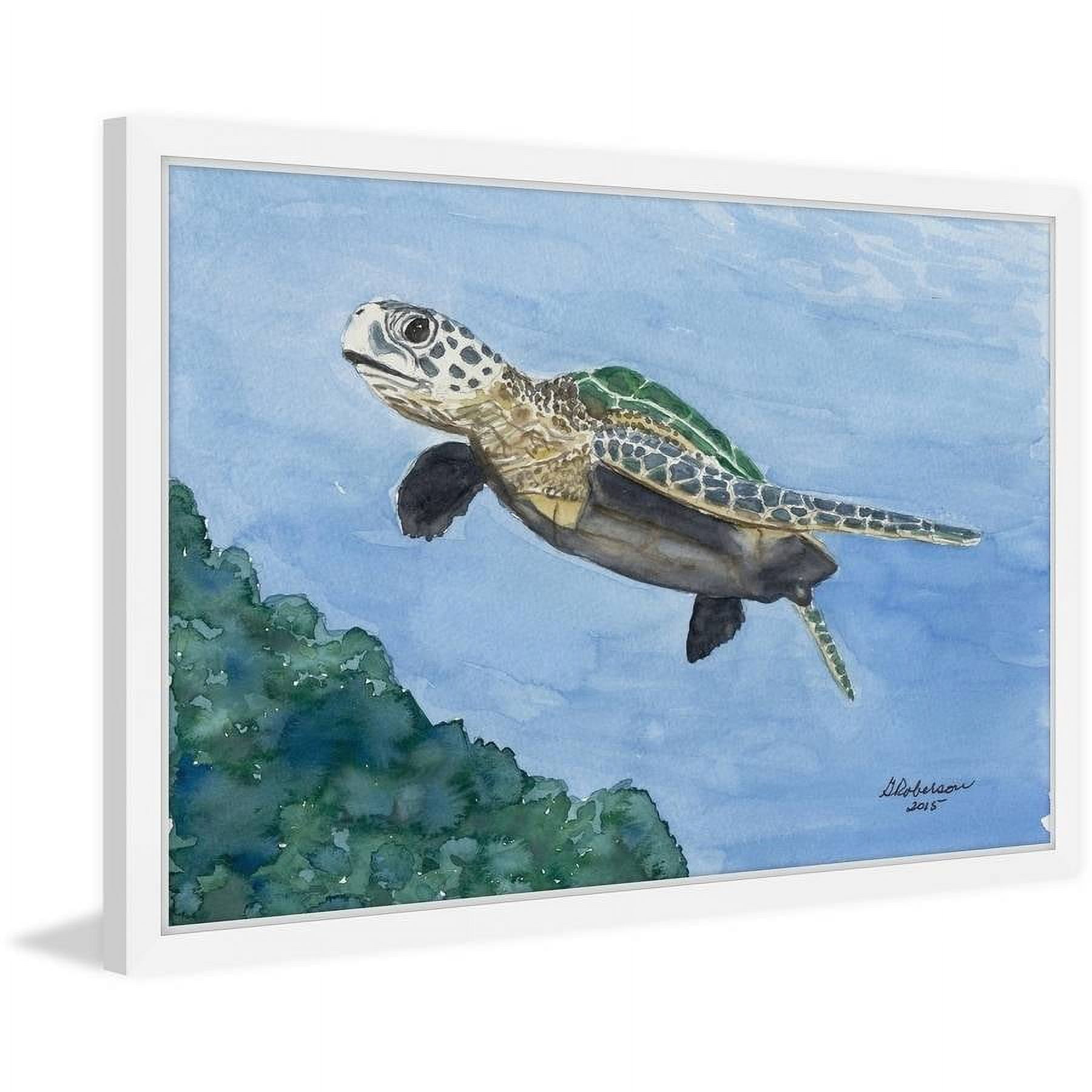 "Turtle of the Sea" Framed Painting Print