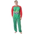 thumbnail image 7 of Peanuts Mens' Christmas Holiday Season Caroling Charlie Brown Snoopy and Friends Raglan Sleeve 2PC Sleep Pajama Set, 7 of 7