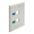 thumbnail image 4 of Tripp Lite Dual Outlet RJ45 Universal Keystone Face Plate / Wall Plate White, 2-Port(N042-001-WH), 4 of 4