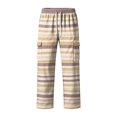 thumbnail image 6 of GrmtClth Cargo Pants For Men Striped Print Loose Straight Leg Lightweight Drawstring Casual Streetwear Trousers Beige 2XL, 6 of 8