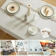 thumbnail image 4 of Table Cloth Rectangle Table, Rustic Waterproof Cotton Linen Tablecloths, Wrinkle Free Farmhouse Style Table Cloths for Parties, Kitchen Dining, Holiday, 55''x140'',12-14 Seats, 4 of 13