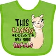 thumbnail image 3 of Inktastic This Llama Doesn't Want Your Drama Cute Llama Boys or Girls Baby Bib, 3 of 4