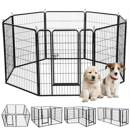 Proselect Exercise Pen - Metal Pet Dog Puppy Cat Exercise Fence Barrier Playpen Kennel(16 Panels/8 Panels)
