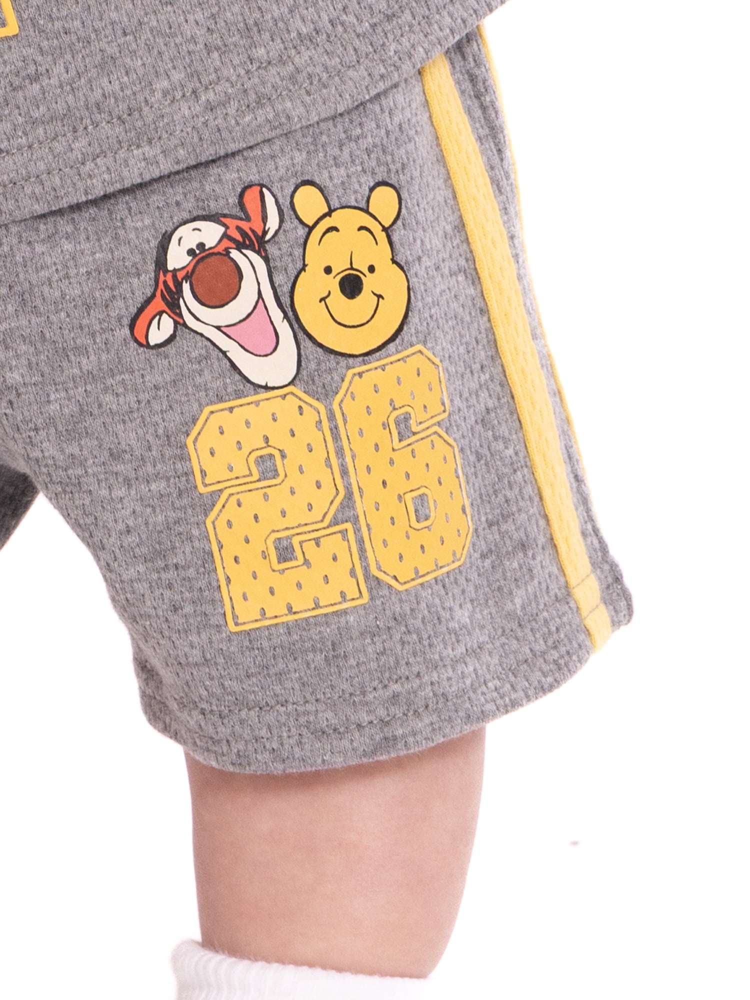 Winnie the Pooh Baby Boys Athletic Graphic T-Shirt and Shorts Set, 2-Piece, Sizes 0/3M-24M