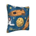 thumbnail image 2 of Square Decorative Throw Pillow Covers with Core, Cartoon Universe Stickers Throw Pillows for Couch Sofa Bed Home Decor, 18"x18", 2 of 9
