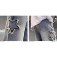 thumbnail image 6 of JAKANYQ Boys' Baggy Jeans Straight Leg Jeans With Pockets Elastic Waist Distressed Ripped Denim Pants With Holes，, 6 of 8