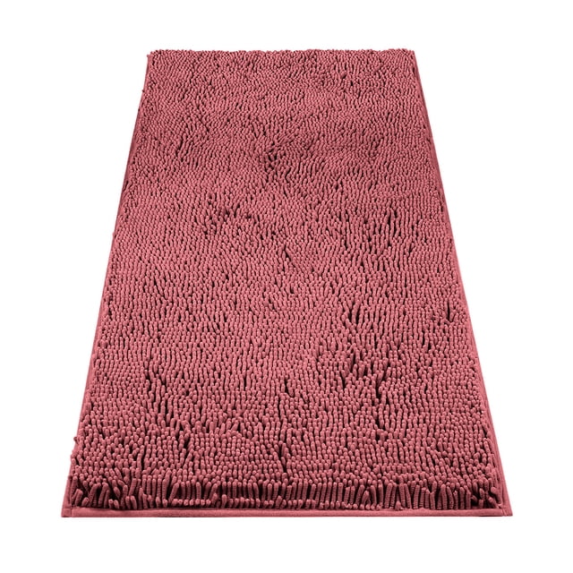 Alfombra de baño Alfombra de ducha lavable antideslizante Alfombra de piso absorbente de agua para baño Dormitorio, Rosa seitruly HA004438-04