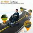 thumbnail image 5 of Ouyessir Foldable 4 Wheels Mobility Scooters for Seniors and Adults，300 lbs Capacity, 25-Mile Range, Lithium Battery, 3 Speed Modes, 11.2 mph Max Speed, with Front Storage Bag,Blue, 5 of 10