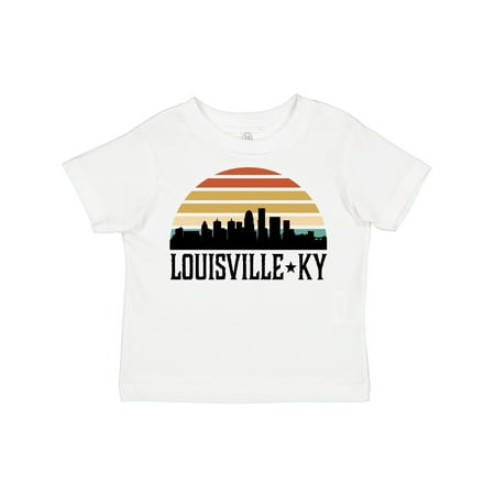 

Inktastic Louisville Kentucky Skyline Retro Sunset Boys or Girls Toddler T-Shirt