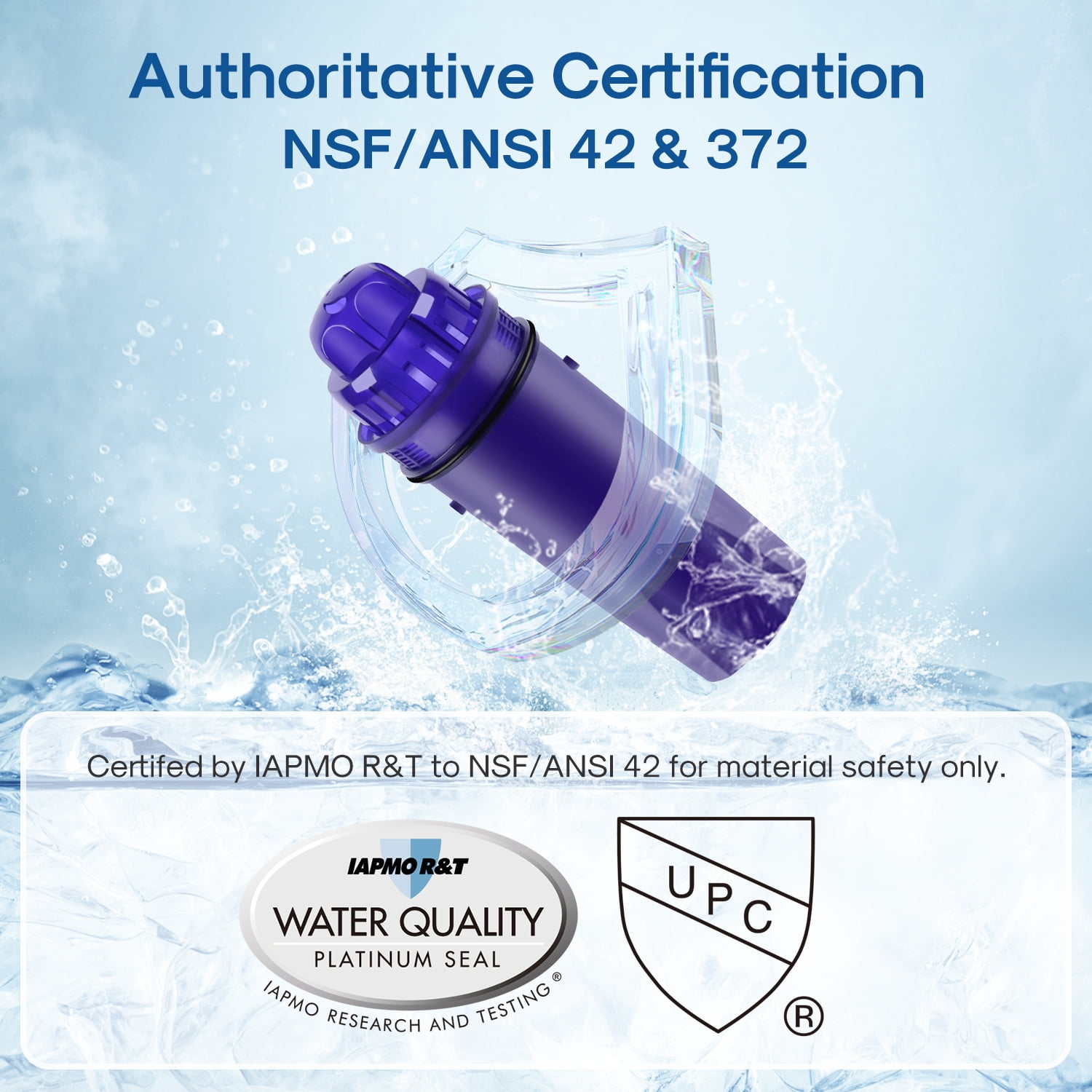 ICEPURE Pitcher Water Filter Replacement for CRF950Z, CRF-950Z, PPF900Z, PPF951K, PPT700W, CR-1100C, CR1100CV, DS-1800Z, PPT711W, PPT711B, PPT111W Pitcher and Dispensers System, 4PACK