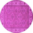 thumbnail image 1 of Ahgly Company Indoor Round Oriental Pink Traditional Area Rugs, 4' Round, 1 of 4