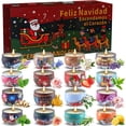 thumbnail image 1 of Set de 16 Velas Aromáticas Navideñas - 100% Cera de Soya Natural, Fragancias Festivas para Ambiente Navideño, Regalo Perfecto para Navidad, 1 of 4
