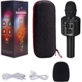 thumbnail image 2 of Portable Bluetooth Karaoke Microphone with Speaker - Q37 Black, 2 of 7