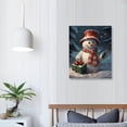 thumbnail image 3 of QCPP  Christmas Snowman Decor Wall Art Canvas Print Winter Picture For Home Bathroom New Year Gift, 3 of 4