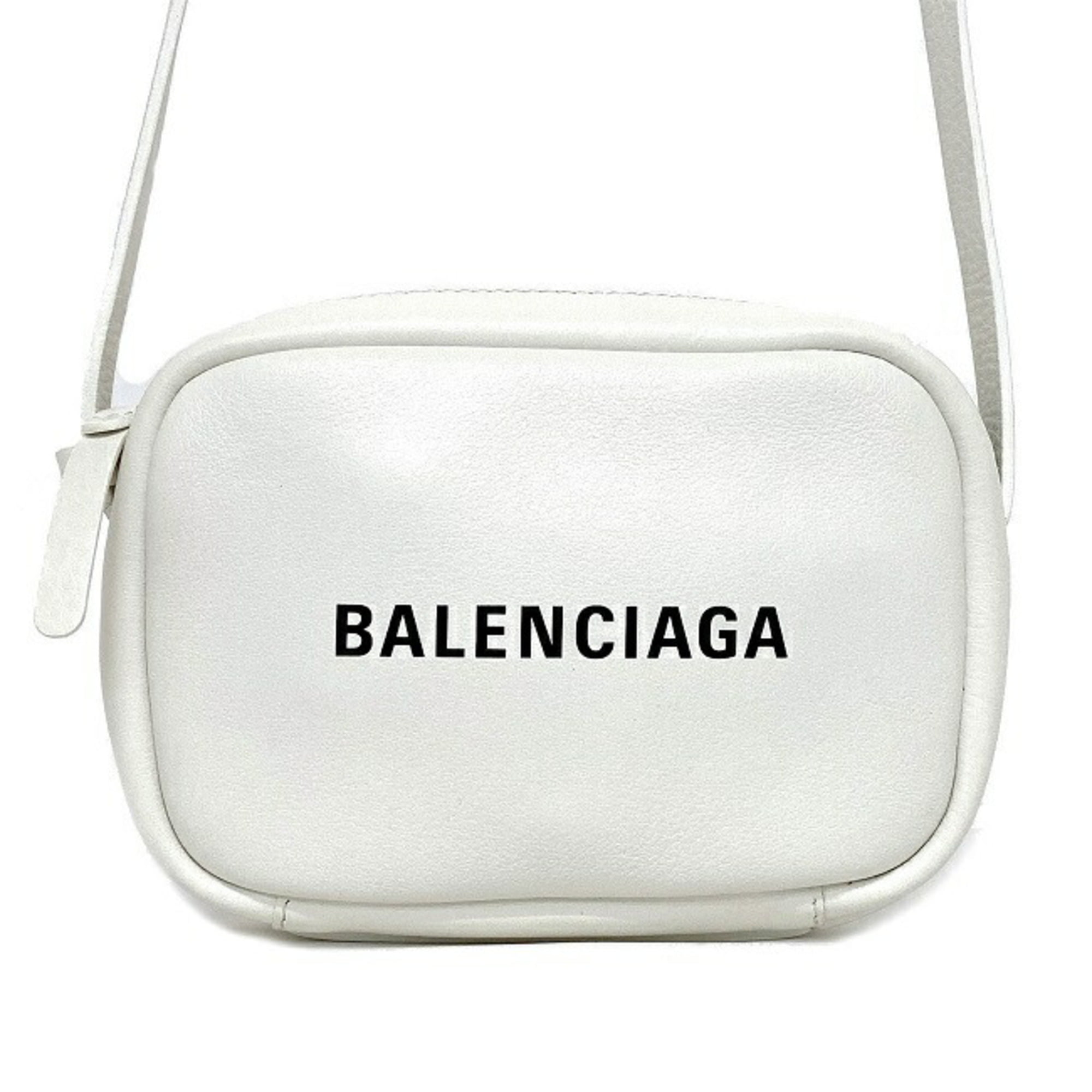 Authenticated Used Balenciaga Shoulder Bag White Black Everyday