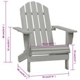 thumbnail image 4 of vidaXL Garden Chair Wood Grey, 4 of 4