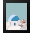 thumbnail image 2 of Amaya 12x14 Black Modern Framed Museum Art Print Titled - Santorini Blue, 2 of 5