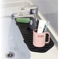 thumbnail image 1 of Manija de grifo de silicona 2022 - Bandeja de goteo para grifo de cocina y baño (negro, tamaño M), 1 of 2