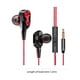 thumbnail image 4 of Auriculares de música de 3,5 mm con graves profundos en la oreja Auriculares deportivos con cable y micrófono (rojo) Likrtyny  Para estrenar, 4 of 4