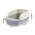 Tumdkd Open Cat Litter Box with High Side,AntiSplashing Cats Litters