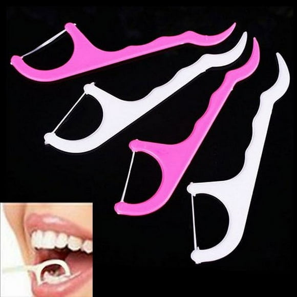 25Pcs Disposable Oral Gum Teeth Clean Care Dental Flosser Plastic Tooth Picks