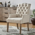 thumbnail image 4 of iNSPIRE Q Benchwright Premium Tufted Linen Dining Arm Chair by  Artisan, 4 of 5