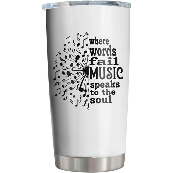 Music Teacher Gifts, Best Music Gifts for Men/Women, Gifts for Music Lovers, Unique Music Themed Gifts, Music Gift for Students, Sound of Music Gifts, Inspirational Gifts for Musicians Tumbler 20OZ