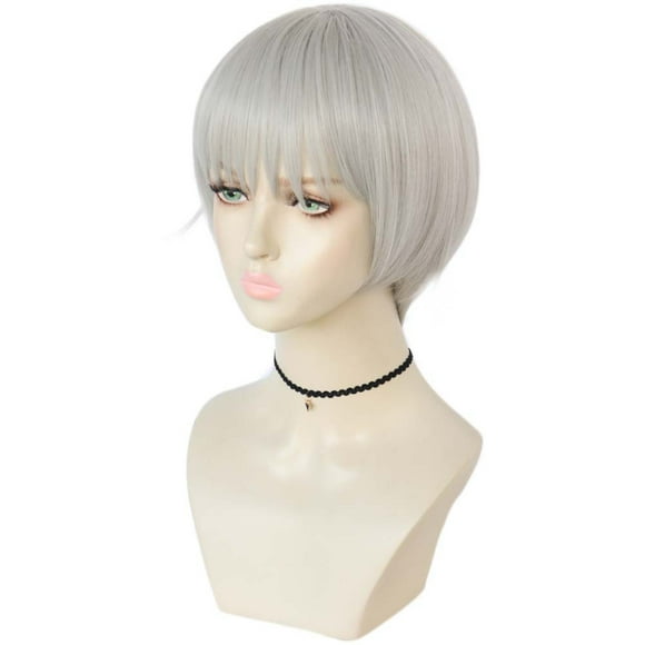Peluca para cosplay Jujutsus Kaisen Inumaki Toge, pelo sintético