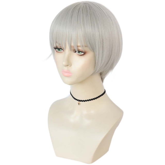 Peluca para cosplay Jujutsus Kaisen Inumaki Toge, pelo sintético