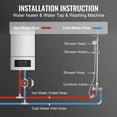 thumbnail image 6 of VEVOR Hot Water Recirculating Pump, 100W Water Circulator Pump, Auto Start/Close Ultra-silent Stainless Steel Head Circulation, for Electric Water Heater System/Facuet/Showerhead Circulation, 6 of 9