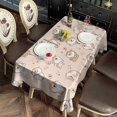 thumbnail image 4 of Shibainu and Love Rectangle Tablecloth 60"x120",Waterproof Polyester Rectangle Table Cloth, Wipeable Spillproof Polyester Tablecloth for Dining, Camping, Indoor and Outdoor, 4 of 6
