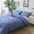 thumbnail image 2 of MarCielo 3pcs 400TC Washed Cotton Duvet Cover Set King, 2 of 4