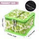 thumbnail image 4 of 1 bolsa de esmalte de uñas, estuche de transporte de esmalte de uñas con capacidad para 16 botellas, para esmalte de uñas y accesorios de manicura, patrón de flores verde, 4 of 7