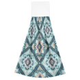 thumbnail image 2 of 2PCS Velcro Hangable Hand Towels Quick-Drying Hanging Kitchen Towels for Kitchen & Bathroom Pastel Blue Shape Pattern, 2 of 7