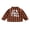 Orange, variant on Bagilaanoe Toddler Baby Boys Casual Shirt 1-6 Years Kids Long Sleeve Plaid Letter Print Front Button Tops