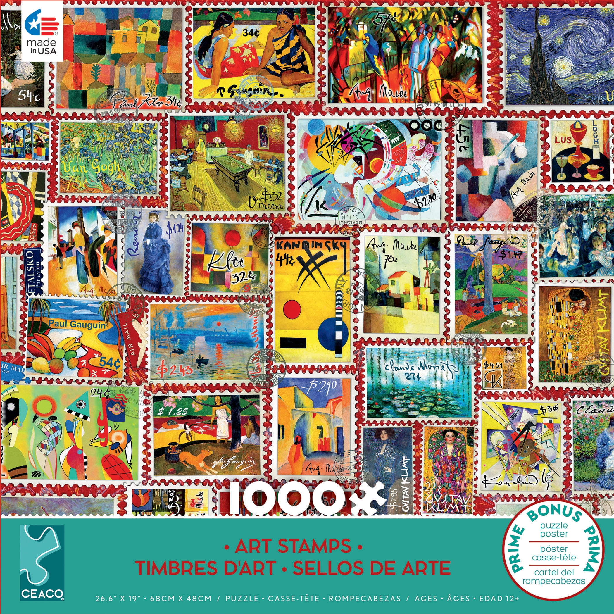 Stamps ~ Timbres 1000 Piece Jigsaw Puzzle by New ... New York Puzzle Company 
