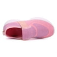 thumbnail image 3 of ReverseClock Kids Sneaker Lightweight Slip on Pink Running Shoes Size 2 for Big Kid, 3 of 5