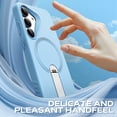 thumbnail image 6 of FITO for Samsung Galaxy S25 Case [ Rotatable Kickstand | Soft Anti-Scratch Microfiber Lining | Compatible with MagSafe] Silicone Phone Cover - Blue, 6 of 8