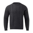 thumbnail image 5 of Sweaters for Men - Fashion Casual Solid Color Simple Crew Neck Knit Sweater Jacket, Minimalist Design, Daily Casual Wear, Soft Cotton Blend, Comfortable Men's Clothing, 5 of 5