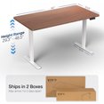 thumbnail image 6 of VIVO Electric 43” x 24” Stand Up Desk | Dark Walnut Table Top, White Frame, 6 of 8