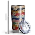 thumbnail image 2 of 20 Oz Pioneer Flower Coffee Tumbler Double Wall Insulated Stainless Steel Water Bottle | Metal Reusable Thermoses Flask with Cup Cap | Leak & Sweat Proof with Anti-Dust Lid, 2 of 7