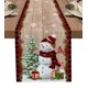 thumbnail image 4 of Caminos de mesa con diseño de árbol de Navidad, muñeco de nieve, decoración de mesa de comedor para cocina, estilo rústico, Navidad, caminos de mesa de lino para decoración de bodas, 4 of 5